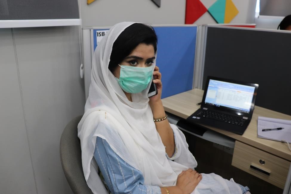 Dr. Rabia Basri is one the six doctors stationed at the Helpline center