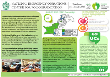 Newsletter: Pakistan Polio Eradication Programme for 09-22 May