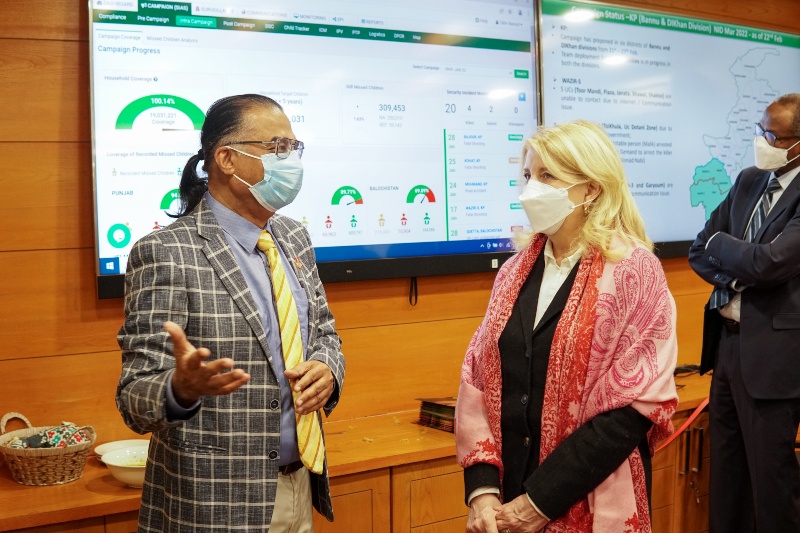 UNICEF new Executive Director Catherine Russell visits National Emergency Operations Center