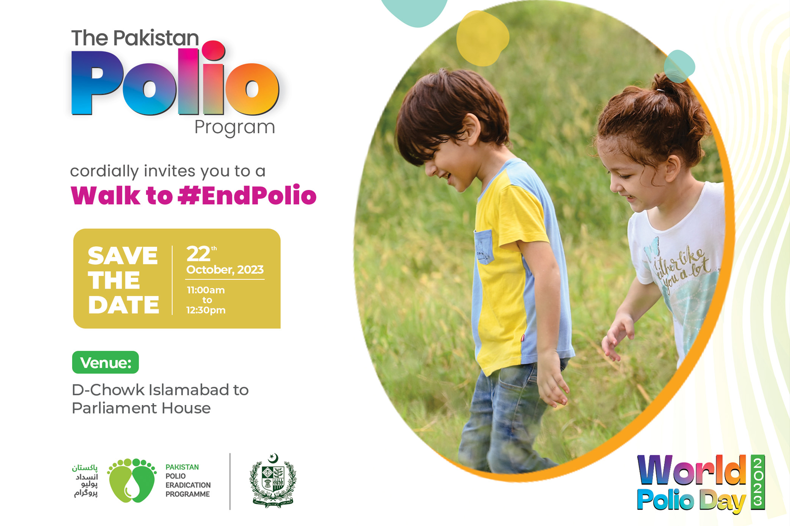 Walk to #EndPolio in Islamabad on 22nd Oct